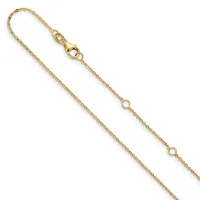 Gold Flat Cable Adjustable Chain — 16 in · 14 KT Yellow · 1.2 mm