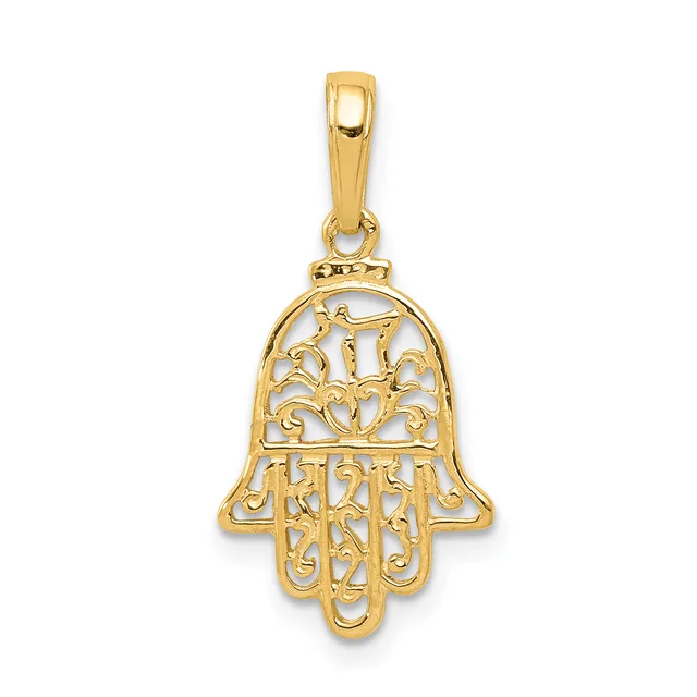 Gold Hamsa Pendants — 14 KT Yellow