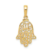 Gold Hamsa Pendants — 14 KT Yellow