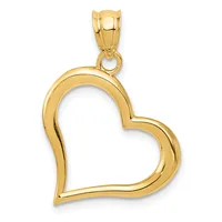 Gold Heart Pendant — 14 KT Yellow