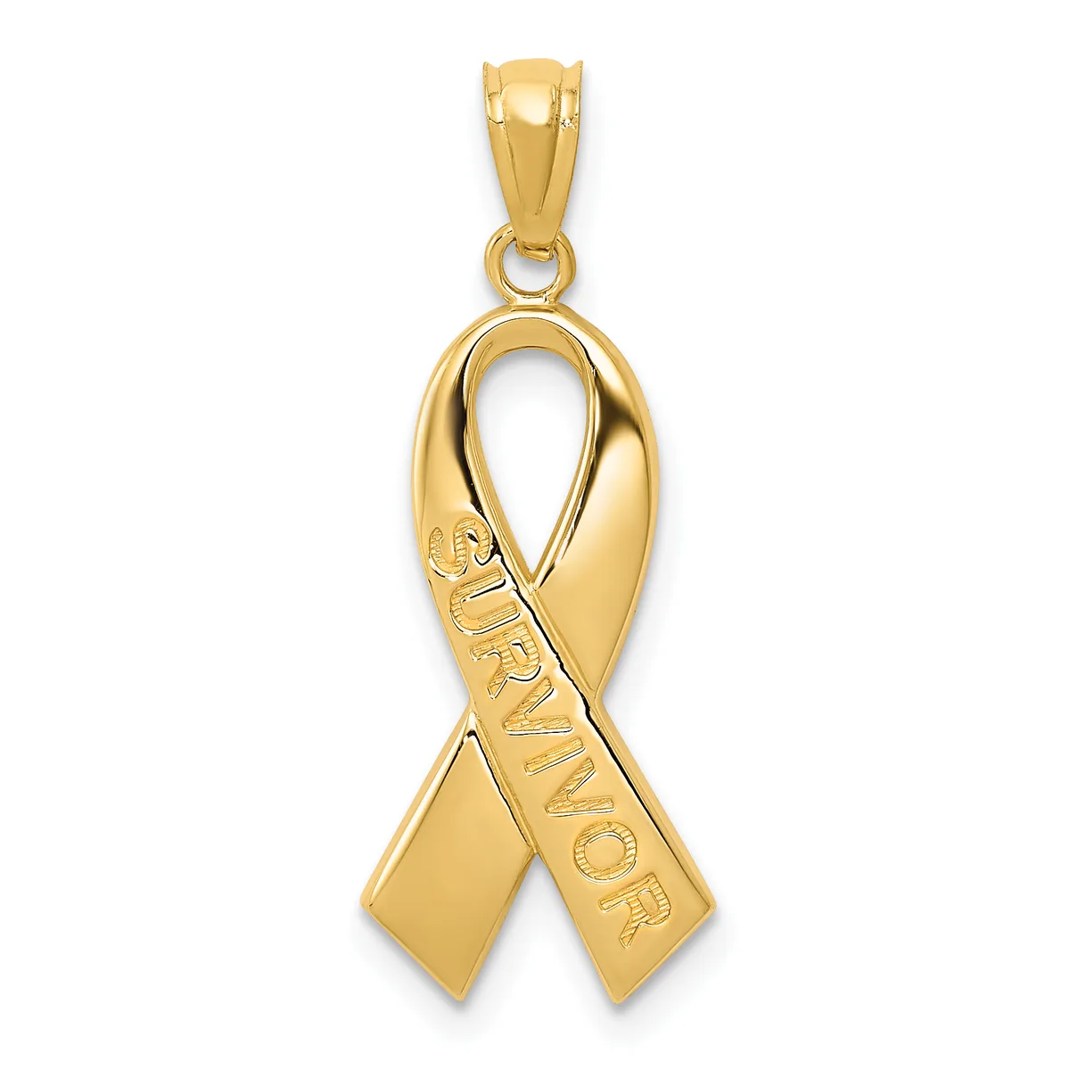 Gold Polished Awareness Pendants — 14 KT Yellow