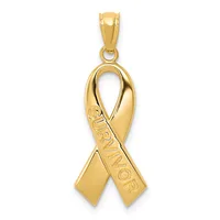 Gold Polished Awareness Pendants — 14 KT Yellow