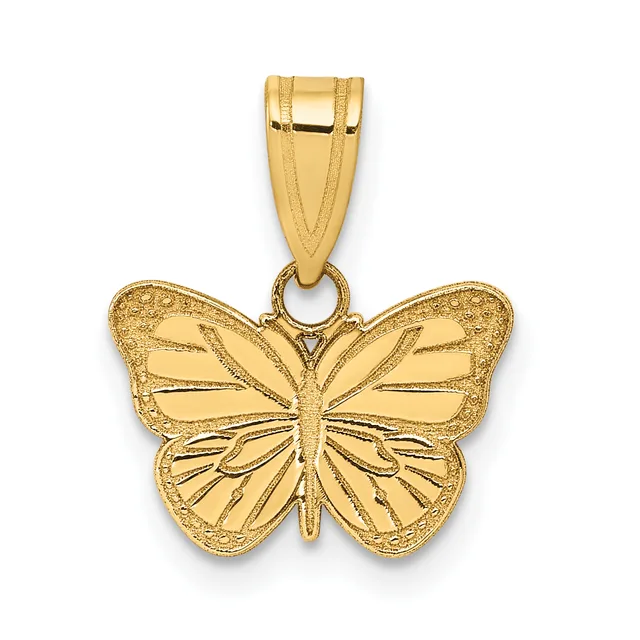 Yellow Gold Butterfly Pendant — 14 KT Yellow