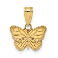 Yellow Gold Butterfly Pendant — 14 KT Yellow