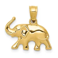 Gold Polished Jungle Animal Pendants — 14 KT Yellow
