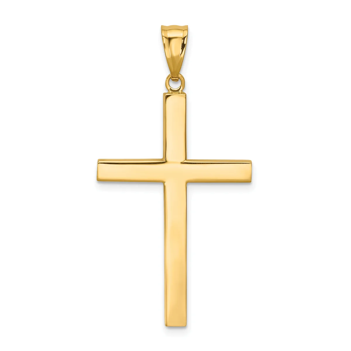 Gold Polished Latin Cross Pendant — 14 KT Yellow