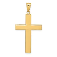 Gold Polished Latin Cross Pendant — 14 KT Yellow · 22 x 35.5 mm
