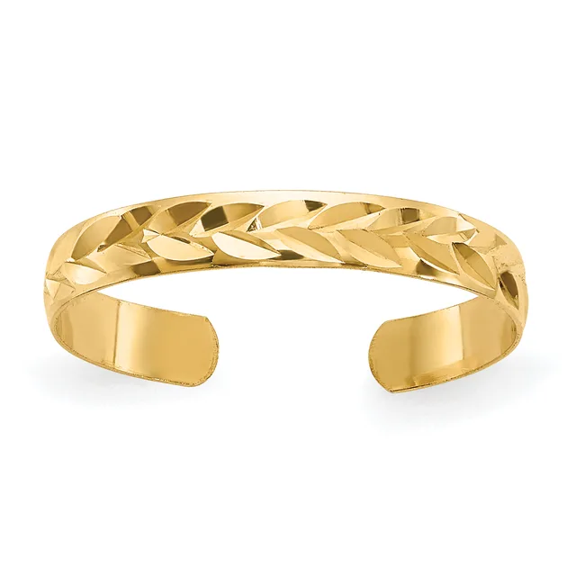 Gold Polished Toe Rings — 14 KT Yellow