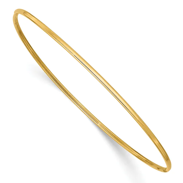 Gold Slip-on Bangles — 7.5 in · 14 KT Yellow