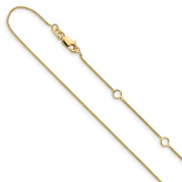 Gold Spiga Adjustable Chain — 16 in · 10 KT Yellow · 0.8 mm