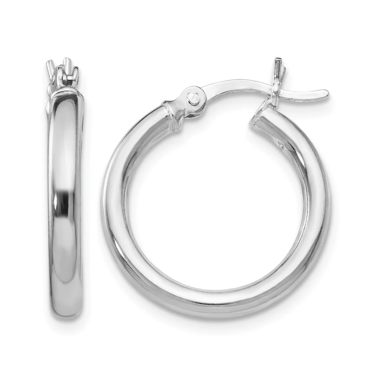 Hinged Hoop Earrings — 19 mm · Sterling Silver · 2.5 mm