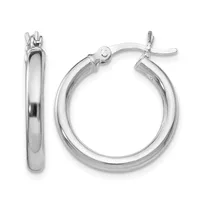 Hinged Hoop Earrings — 19 mm · Sterling Silver · 2.5 mm