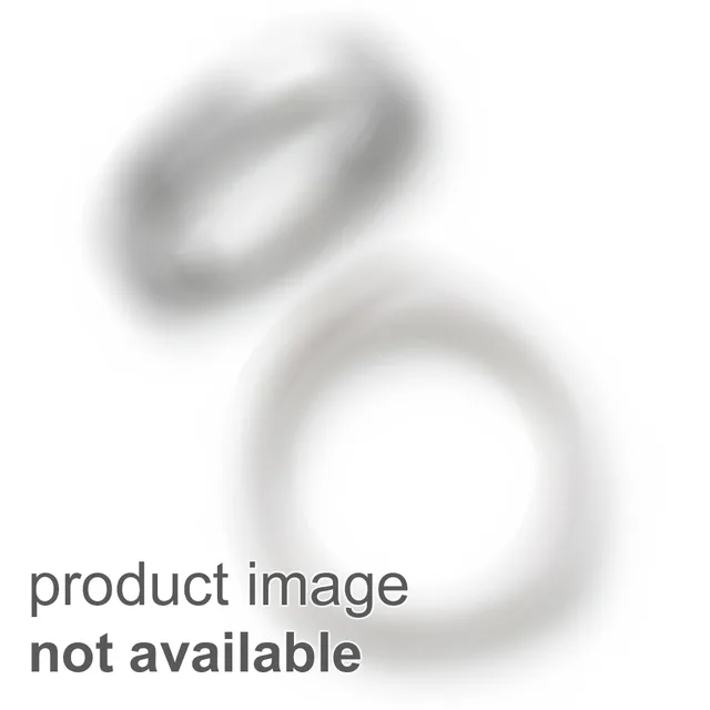 Two silver-toned rings displayed against a white background, one with an oval stone setting and one plain band.