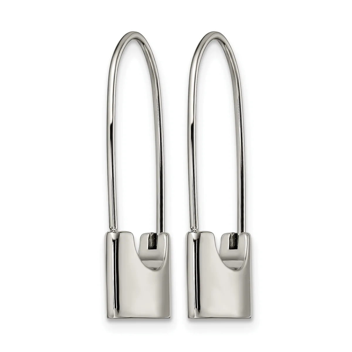 Two identical stainless steel kitchen faucet pull-down sprayer heads with long curved arms and rectangular bases, shown side by side.