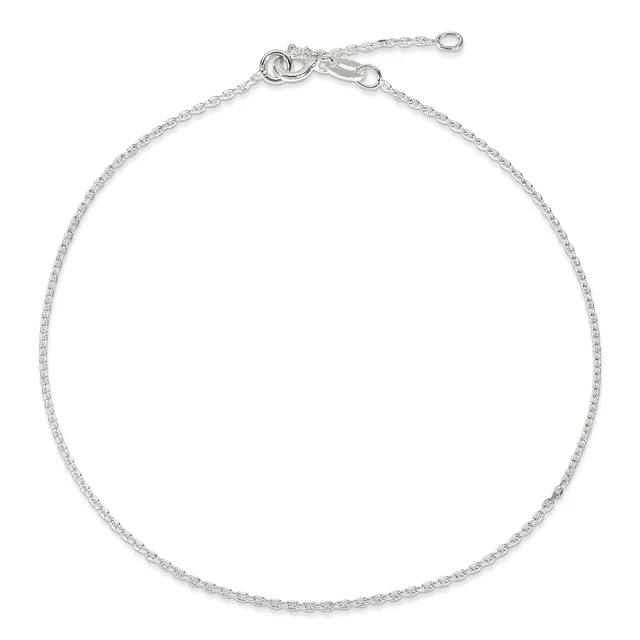 A delicate silver chain bracelet with a lobster clasp and small adjustment ring displayed on a white background.
