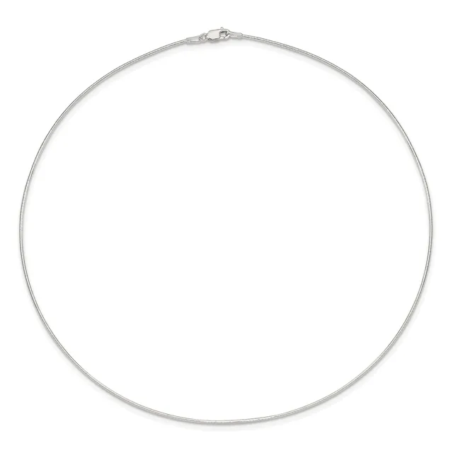 A thin silver-toned circular wire bangle bracelet with a small clasp closure at the top, displayed against a white background.