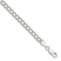 Sterling Silver 5mm Solid Double Link 7 inch Charm Bracelet — 6 · Sterling Silver · 5 mm
