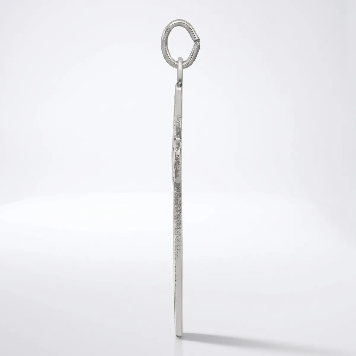 A long, slender metal rod with a loop at the top and a right-angle bend near the bottom, displayed against a white background.