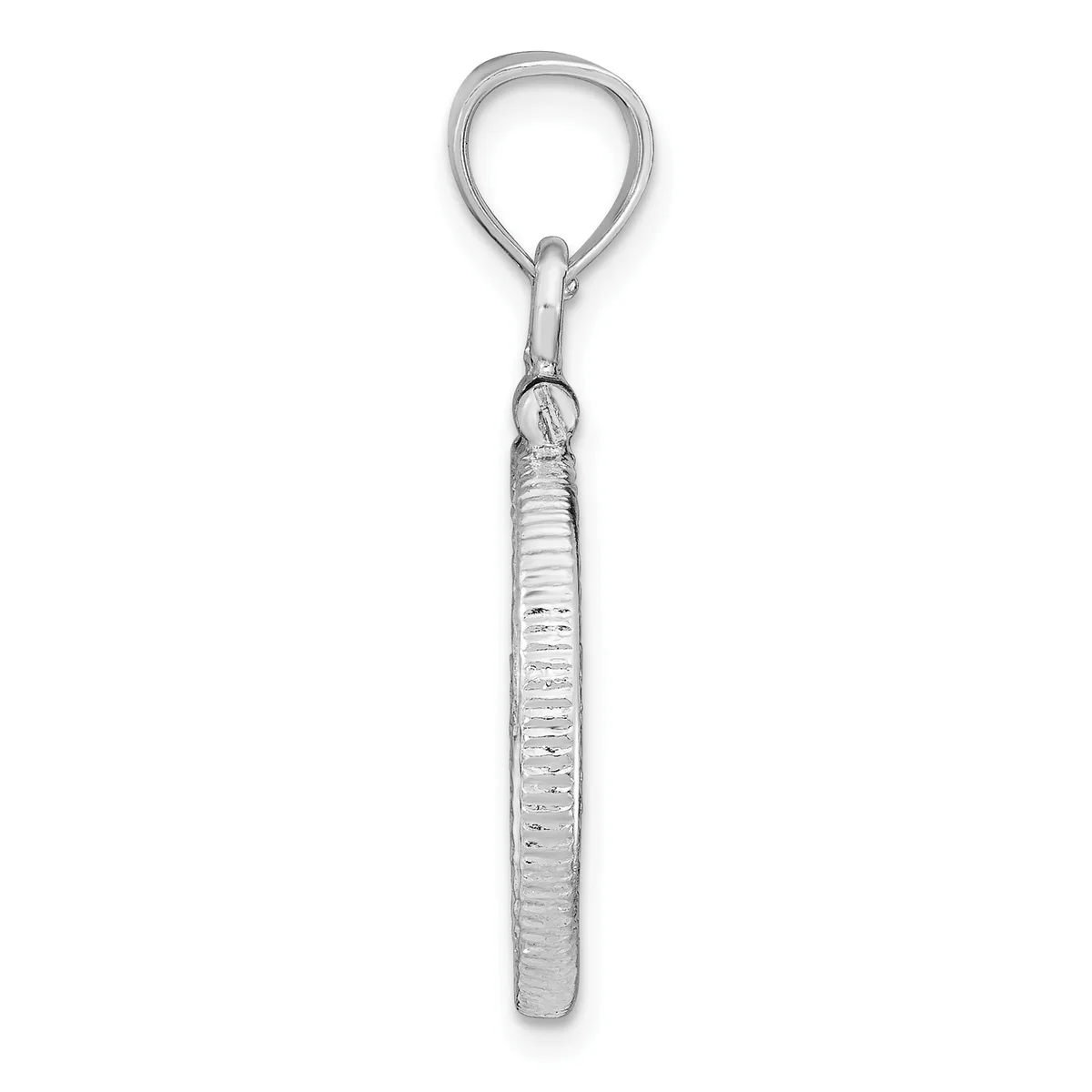 A clear acrylic keychain with a looped top attachment and wrapped cord handle, displayed vertically against a white background.