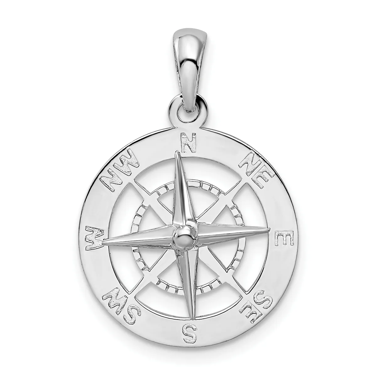 Sterling Silver Compass Pendants — Sterling Silver · 16.97 mm
