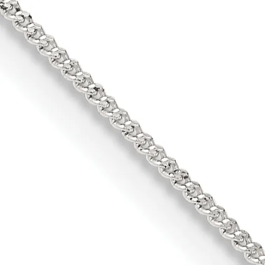 Sterling Silver Curb Chain — 14 in · Sterling Silver · 1 mm