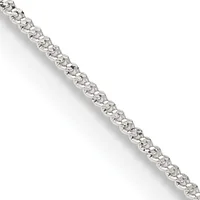 Sterling Silver Curb Chain — 14 in · Sterling Silver · 1 mm