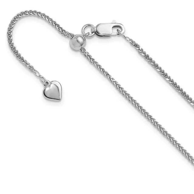 Sterling Silver Diamond-Cut Square Spiga Adjustable Chain — 22 in · Sterling Silver · 1.45 mm