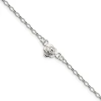 A silver chain bracelet with an oval-shaped charm featuring a detailed owl design centered along the length of the chain.