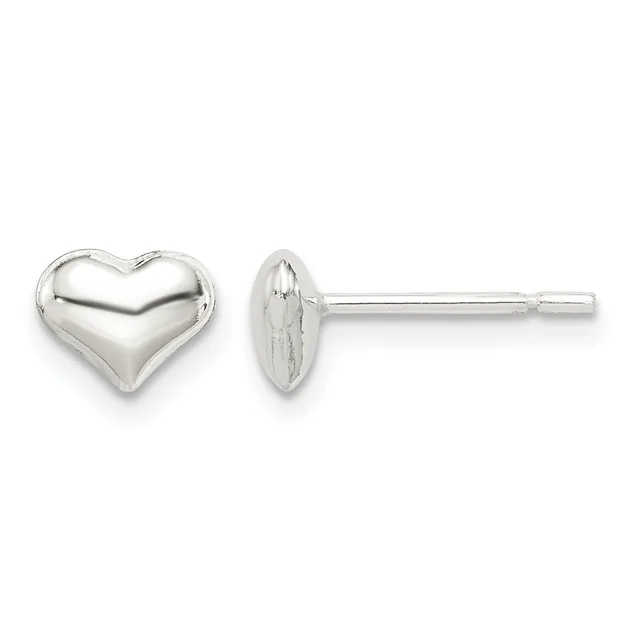 Sterling Silver Heart Post Earrings — Sterling Silver · 7 mm