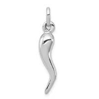 Sterling Silver Italian Horn Pendants — Sterling Silver · 5 x 22 mm