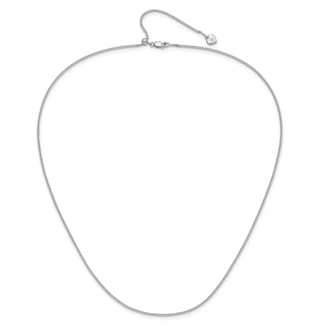 A silver snake chain necklace with a lobster claw clasp, displayed laid out against a white background.