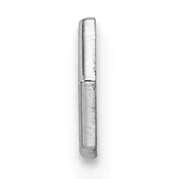 A silver cylindrical pen or marker with a rounded top cap and a seam dividing the upper and lower sections, shown vertically against a white background.