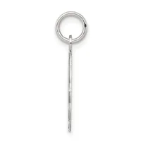 A silver stick pendant with a circular loop at the top, displayed vertically against a white background.