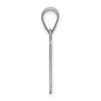 A gray mesh net with a teardrop-shaped handle and long handle, displayed against a white background.